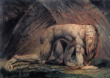  Blake Canvas - Nebuchadnezzar Romanticism Romantic Age William Blake